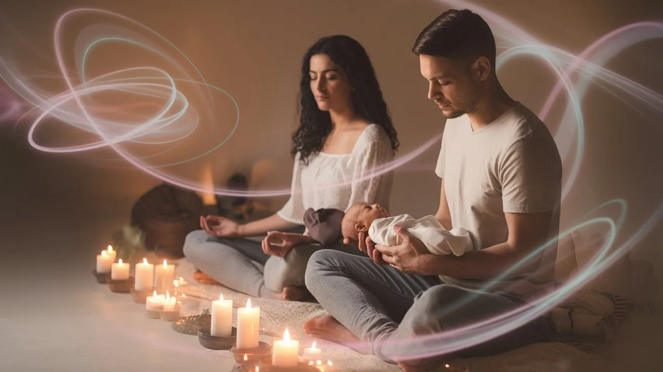 The Psychic Science Behind Welcoming a Newborn - Family Sitting in Meditation - top10psychics